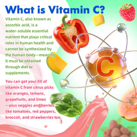 Gummies de vitamine C MEENCCD avec une cuillère