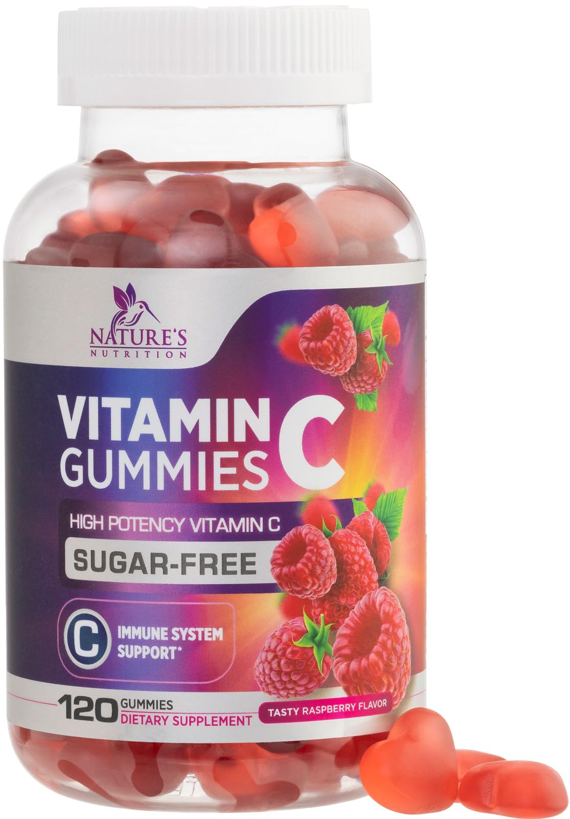 Gummies de Vitamine C Nature's Nutrition 120 unités, vue de face