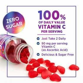 Gummies de Vitamine C Nature's Nutrition, texture et couleur