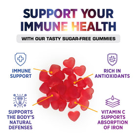 Gummies de Vitamine C Nature's Nutrition, vue de côté