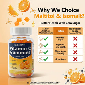 Gummies de Vitamine C Oopeatol, emballage ouvert avec gummies visibles