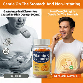 Gummies de Vitamine C Oopeatol, gros plan sur la texture des gummies