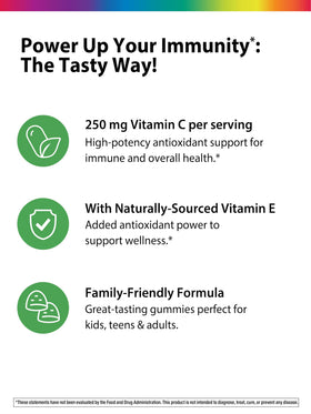 Gummies de Vitamine C Rainbow Light, portion dans la main