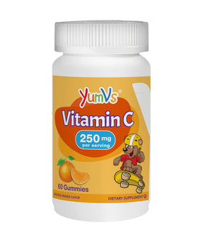Gummies de vitamine C YUM-V'S pour enfants, 60 pièces, saveur orange