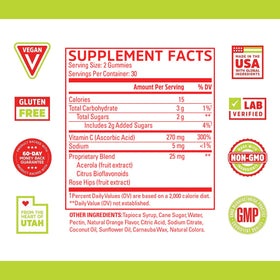 Gummies de Vitamine C ZHOU en vue de face