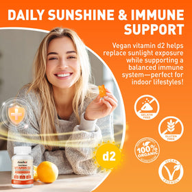 Gummies de Vitamine D2 duwhot, vue de dessus