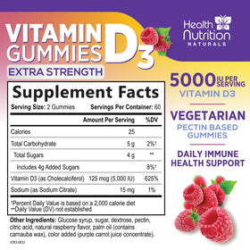 Gummies de Vitamine D3 125 mcg - gummies individuelles