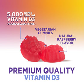 Gummies de Vitamine D3 125 mcg - vue de côté du pot