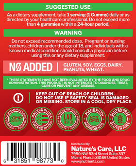 Gummies de Vitamine D3 Just Nutrients avec d'autres compléments alimentaires