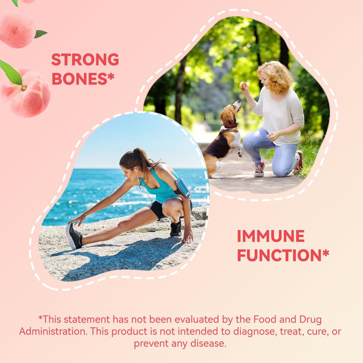 Gummies de vitamine D3 K2 Agumoon présentés sur une assiette