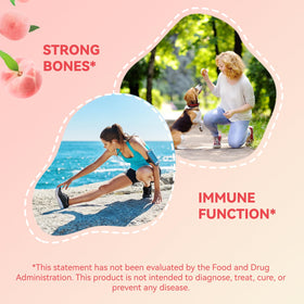 Gummies de vitamine D3 K2 Agumoon présentés sur une assiette
