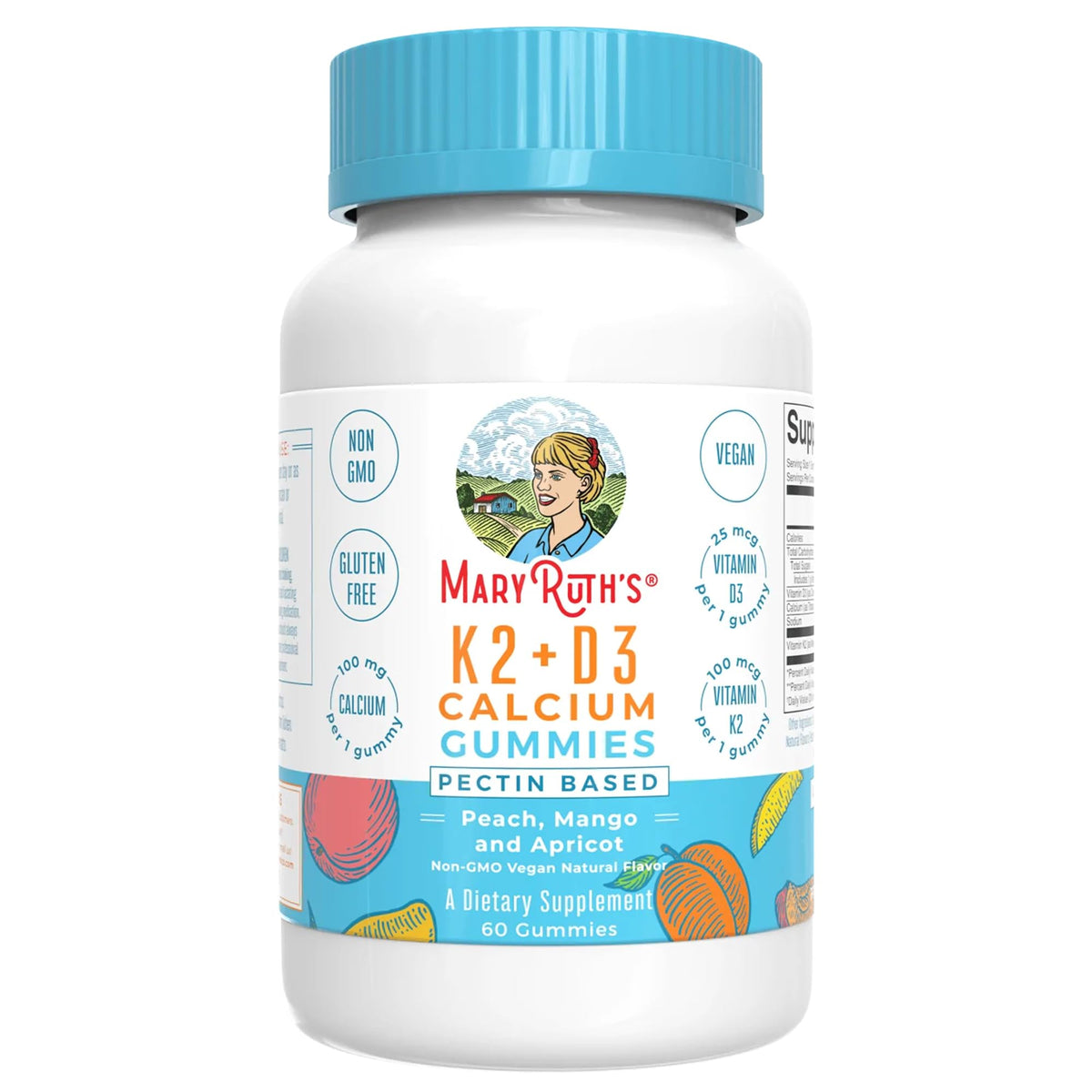 Gummies de Vitamine D3 K2 Calcium MARYRUTH'S en vue de face
