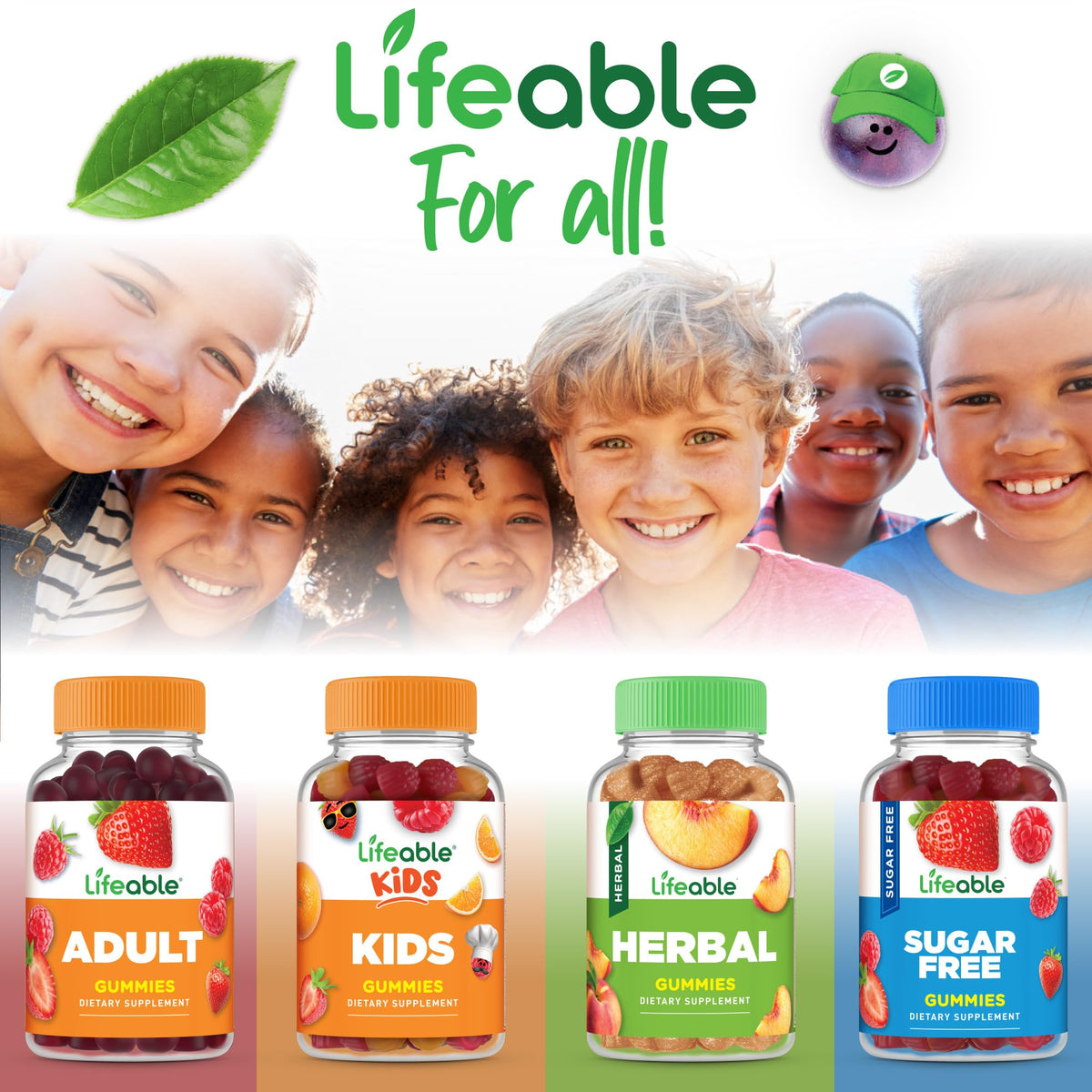 Gummies de vitamine D3 Lifeable dans un bol