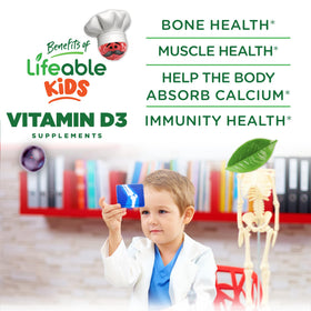 Gummies de vitamine D3 Lifeable sur une table