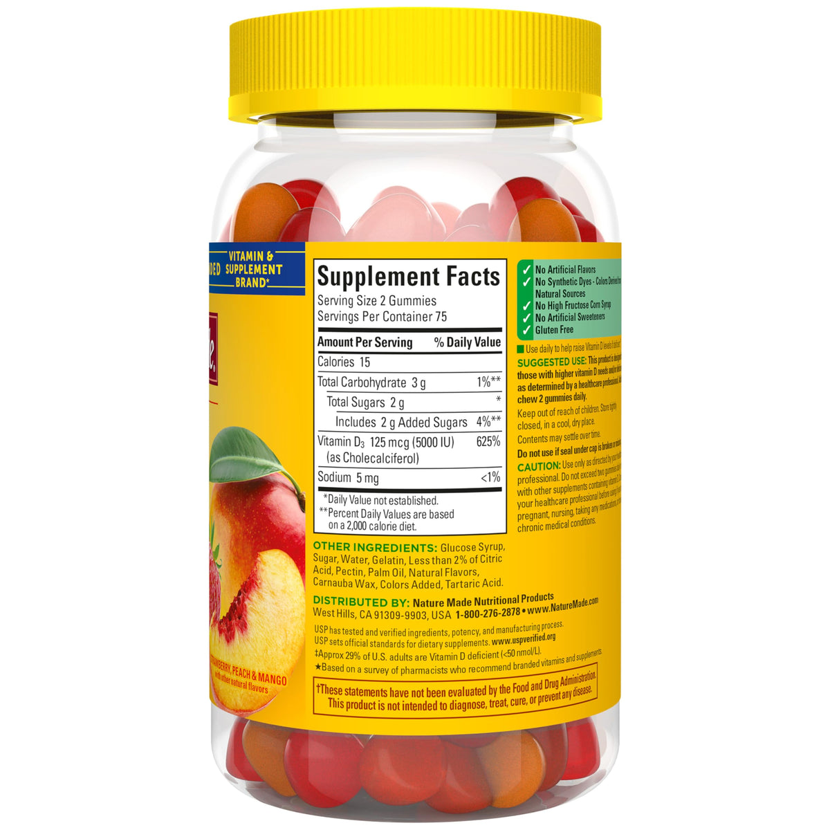 Gummies de Vitamine D3 Nature Made sur une table en bois