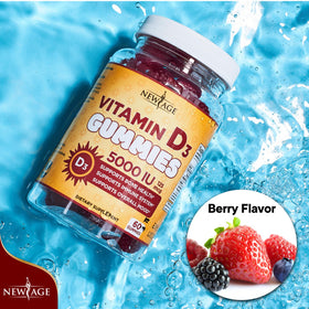 Gummies de Vitamine D3 NEW AGE, 120 gummies dans le pot