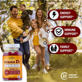 Gummies de Vitamine D3 NEW AGE, texture moelleuse