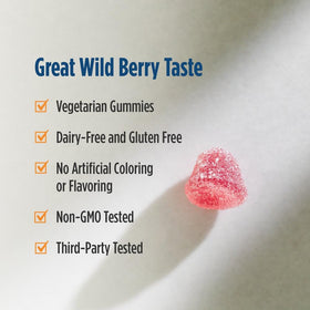 Gummies de Vitamine D3 Nordic Naturals, présentation sur une table