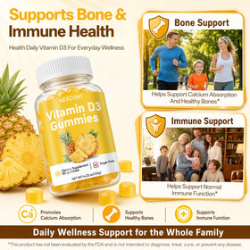 Gummies de Vitamine D3 Oopeatol, ingrédients et informations nutritionnelles