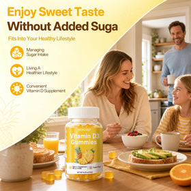 Gummies de Vitamine D3 Oopeatol, texture douce et lisse