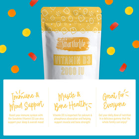 Gummies de Vitamine D3 Smart for Life, vue de côté