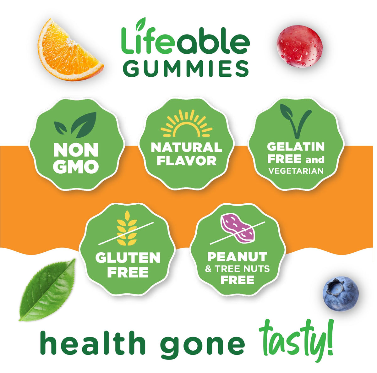 Gummies de vitamine E Lifeable, texture et couleur des gummies