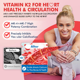 Gummies de vitamine K2 Nextdia sur une table en bois