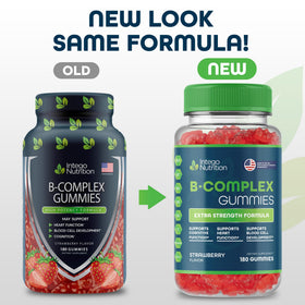 Gummies de vitamines B Complexe INTEGO NUTRITION, prise quotidienne
