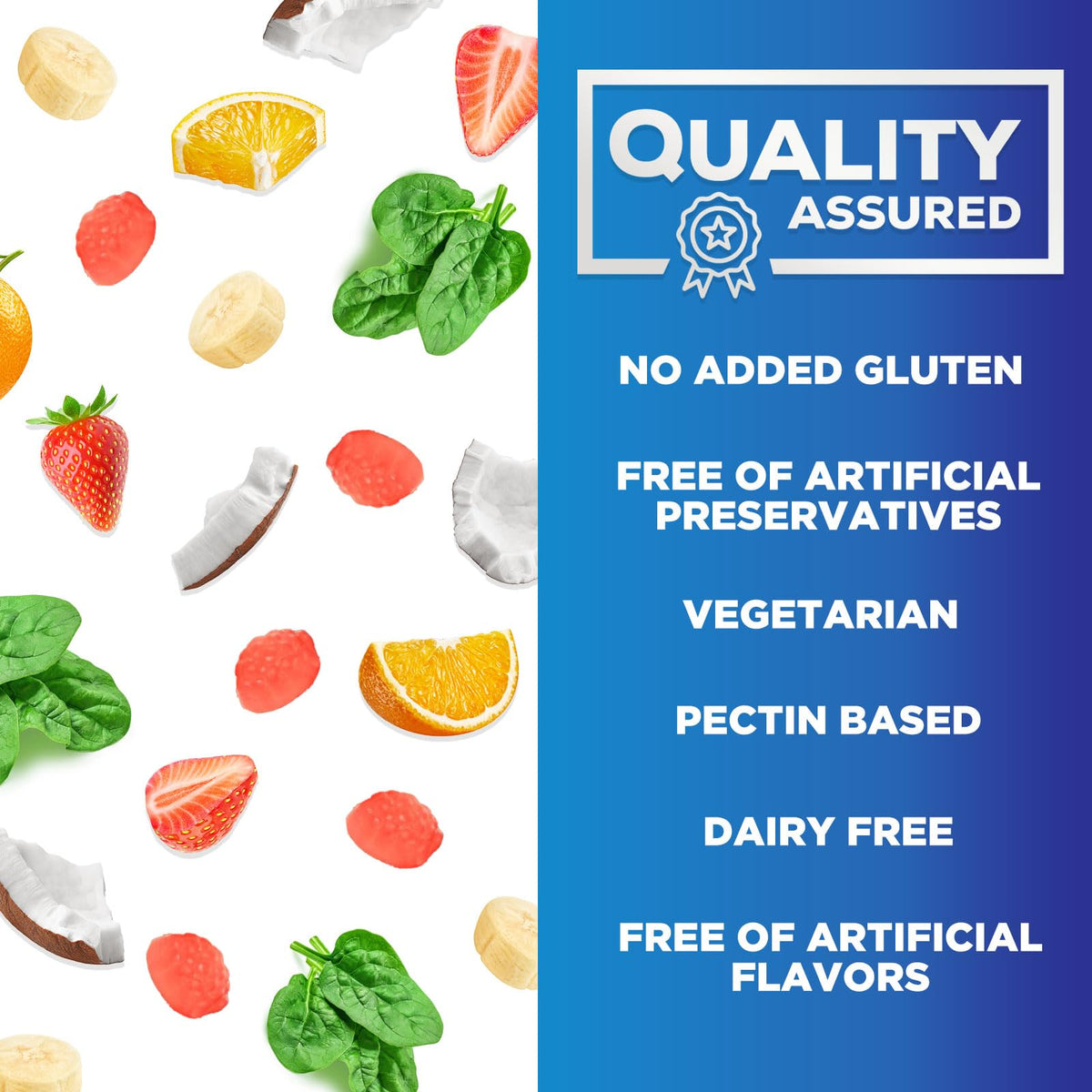 Gummies de vitamines B Nature's Nutrition avec des fruits frais