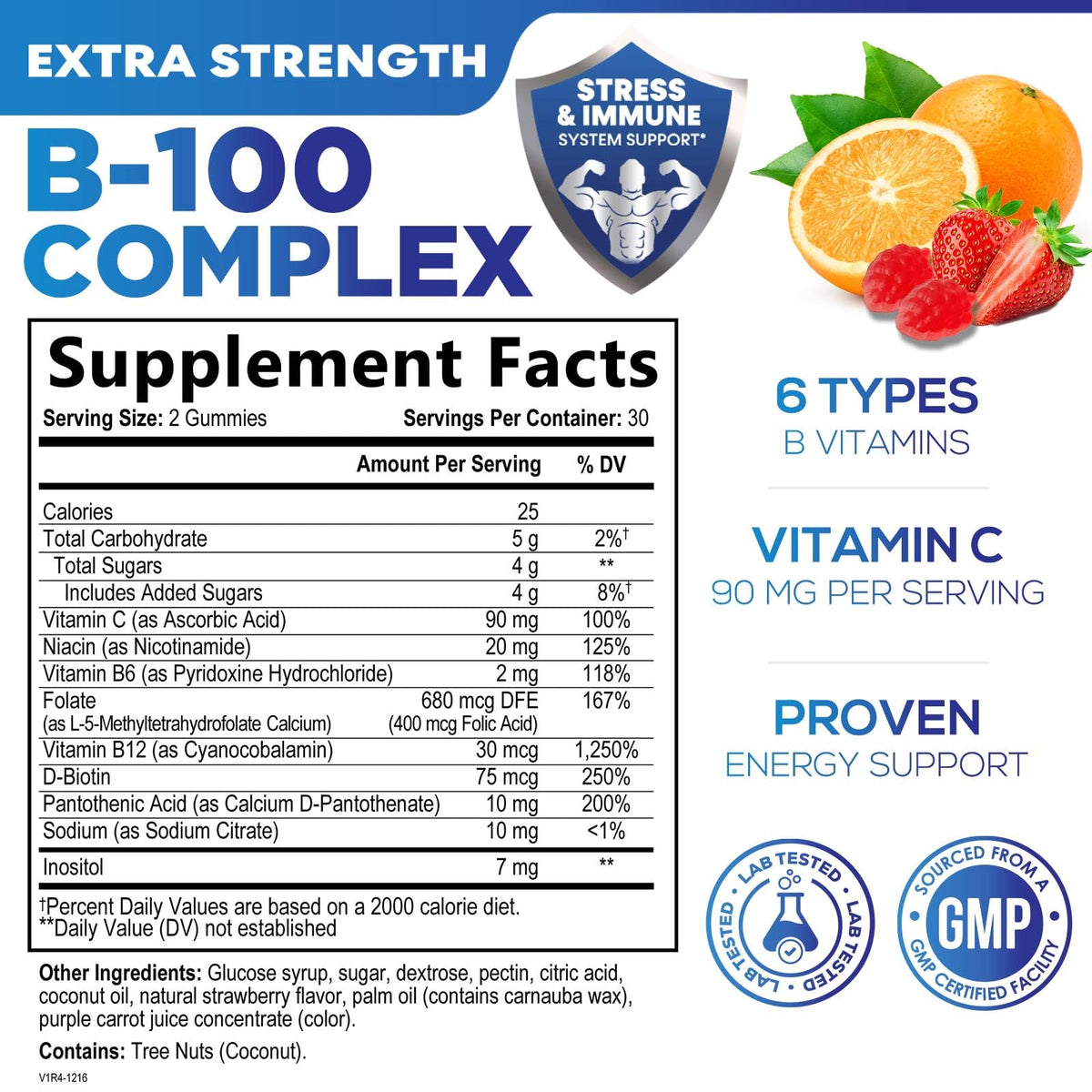 Gummies de vitamines B Nature's Nutrition dans l'emballage