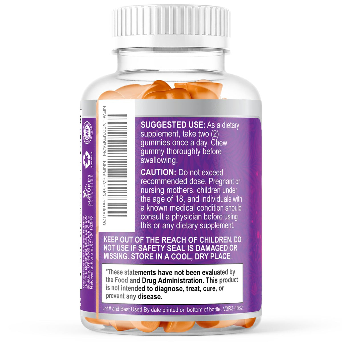 Gummies de vitamines prénatales Nature's Nutrition, sur une table