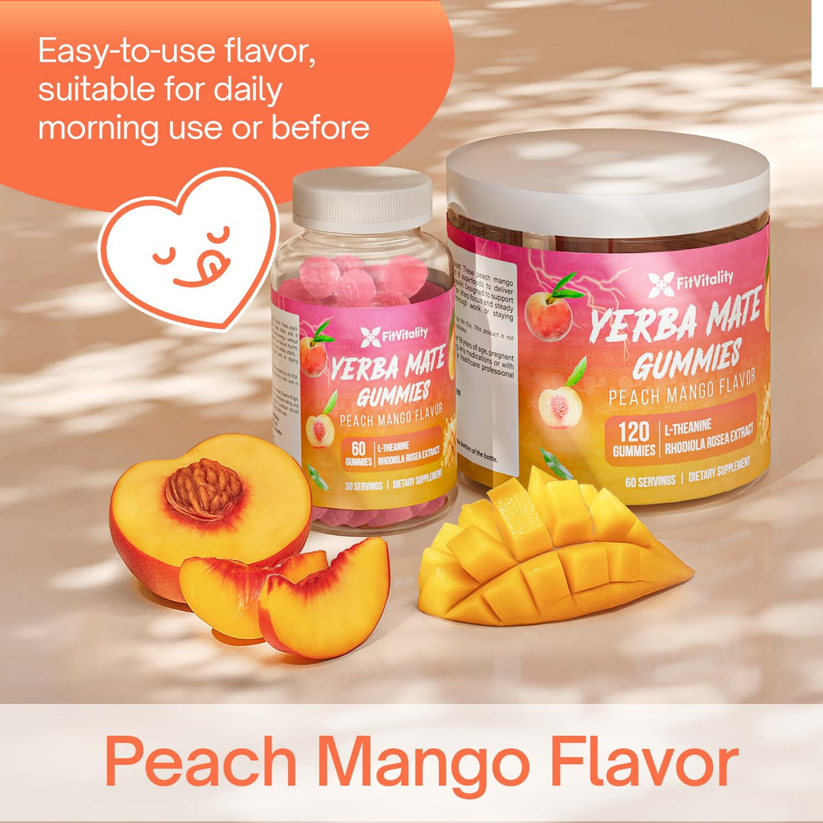 Gummies de Yerba Mate FitVitality avec une main tenant le produit