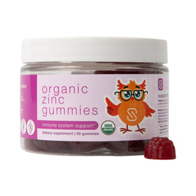 Gummies de Zinc Biologiques Serawise, vue de face avec emballage