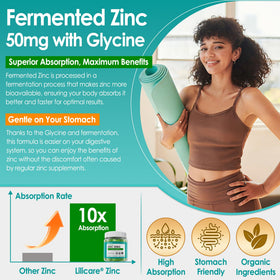 Gummies de zinc LILICARE montrant la texture et la couleur