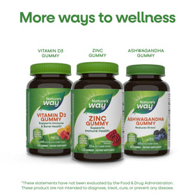 Gummies de Zinc Nature's Way, informations nutritionnelles