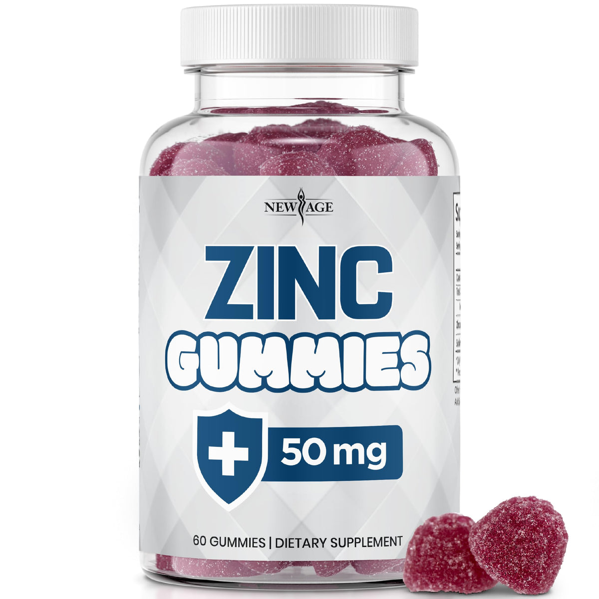 Gummies de Zinc NEW AGE 50mg, 60 gummies dans l'emballage
