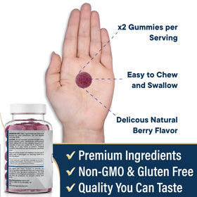 Gummies de zinc NEW AGE 50mg, ingrédients sur l'étiquette