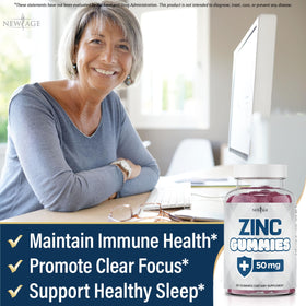Gummies de zinc NEW AGE 50mg, prise en main