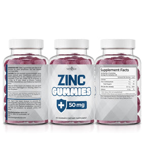 Gummies de Zinc NEW AGE, présentation des gummies sur une table