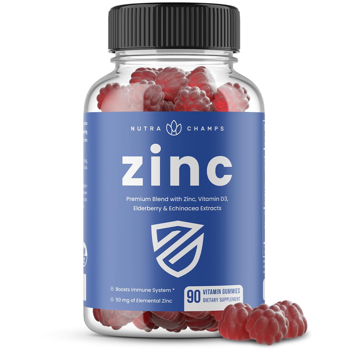 Gummies de Zinc NutraChamps 50mg boîte avant