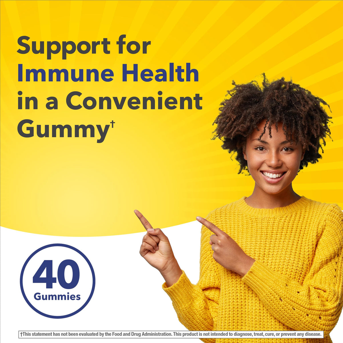 Gummies de Zinc Sundance avec un fond de fruits