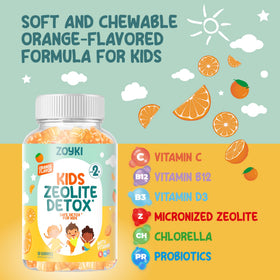 Gummies Détox Zoyki en forme d'ours, couleur orange