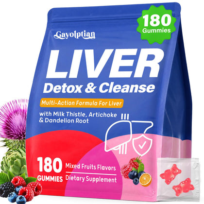 Gummies détoxifiants au chardon-marie Gayolptian, vue de face