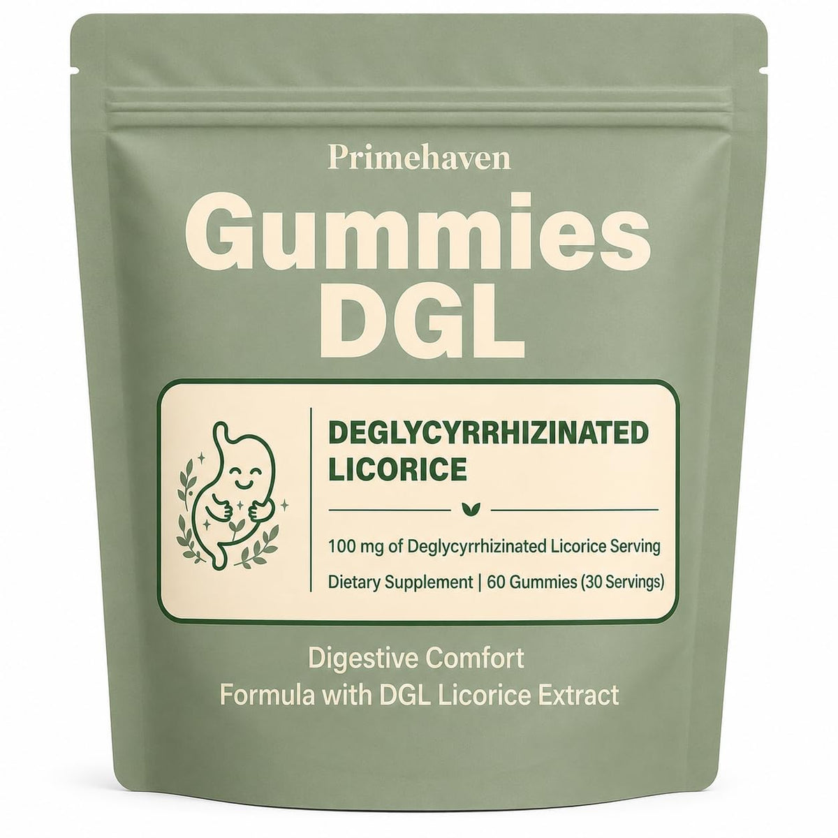 Gummies DGL ELAVA 400mg Extrait de Réglisse, 60 gummies en emballage