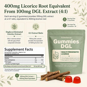 Gummies DGL ELAVA, prise d'un gummy dans la main