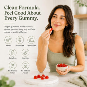 Gummies DGL ELAVA, vue arrière de l'emballage avec informations nutritionnelles