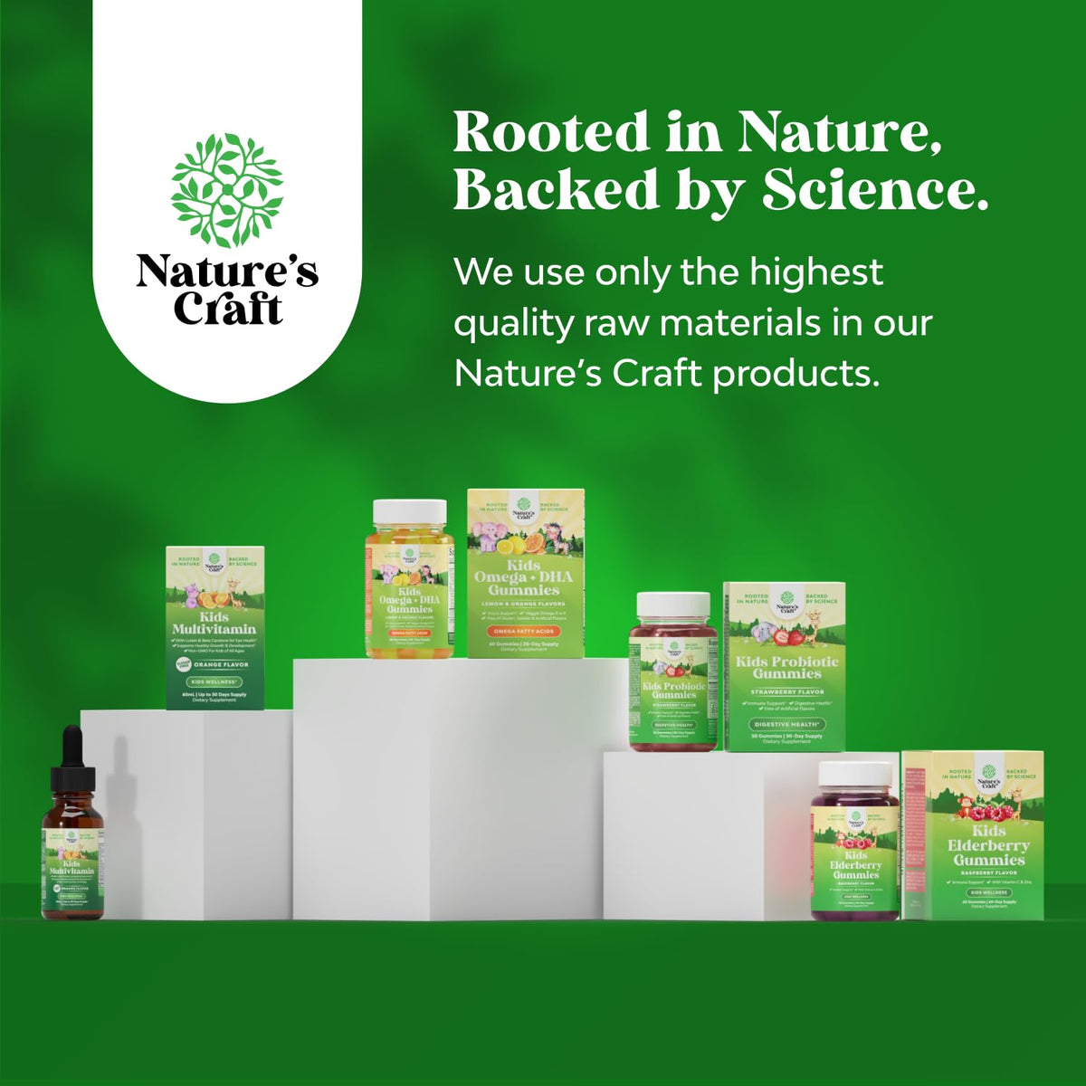 Gummies DHA Natures Craft en gros plan montrant leur forme