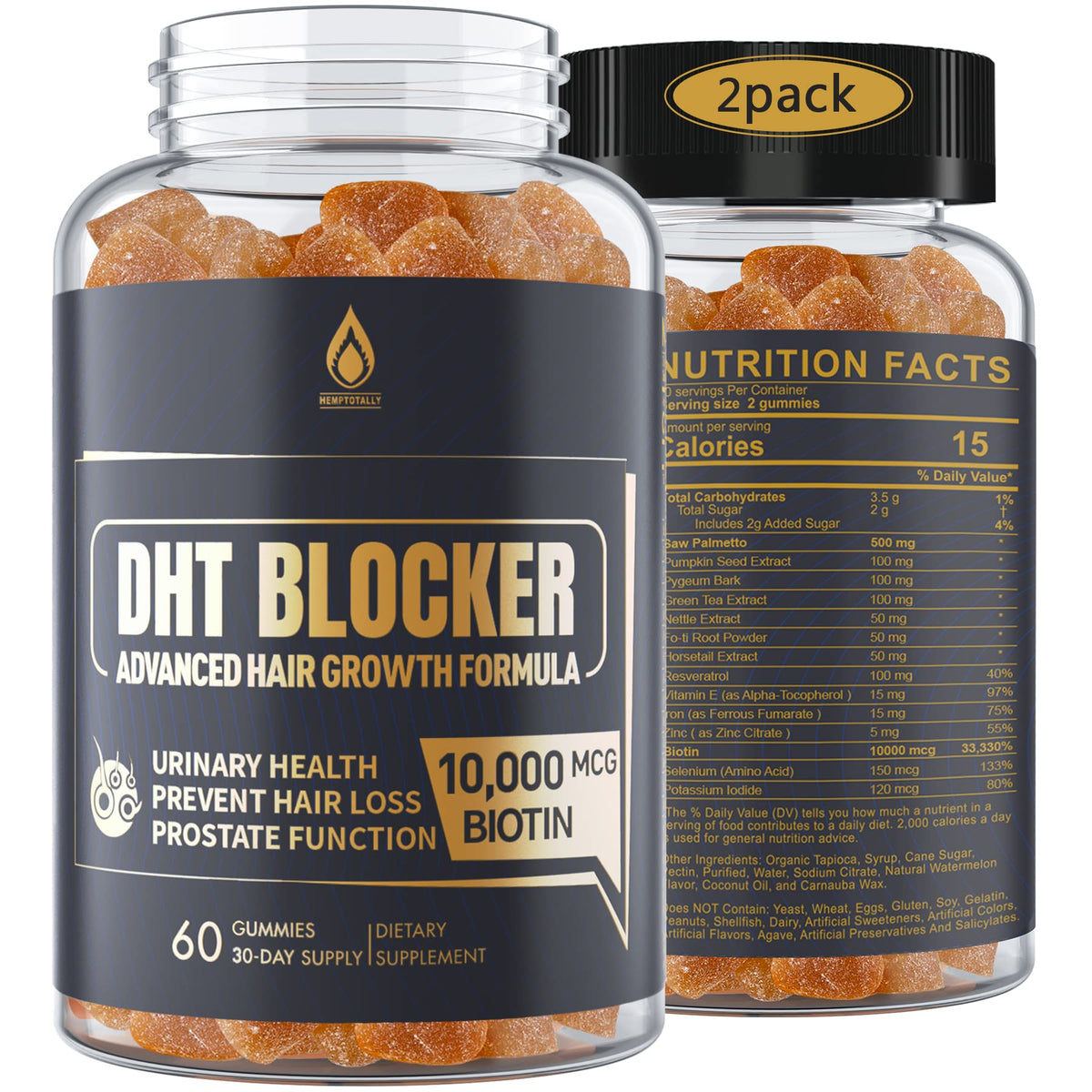 Gummies DHT Blocker EnvyDeal 120ct pot avec étiquette