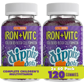 Gummies Dippin' Dots au fer et vitamine C, vue de face