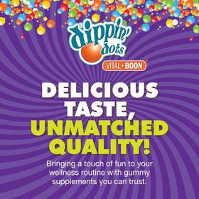 Gummies Dippin' Dots avec une cuillère à proximité